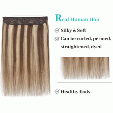 Hair Extensions Human Hair Thick Balayage Secret Wire Hair Extensions with Adjustable Headband 22